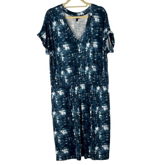 Banana Republic Tie Dye T-Shirt Dress MIDI XL - Picture 1 of 11